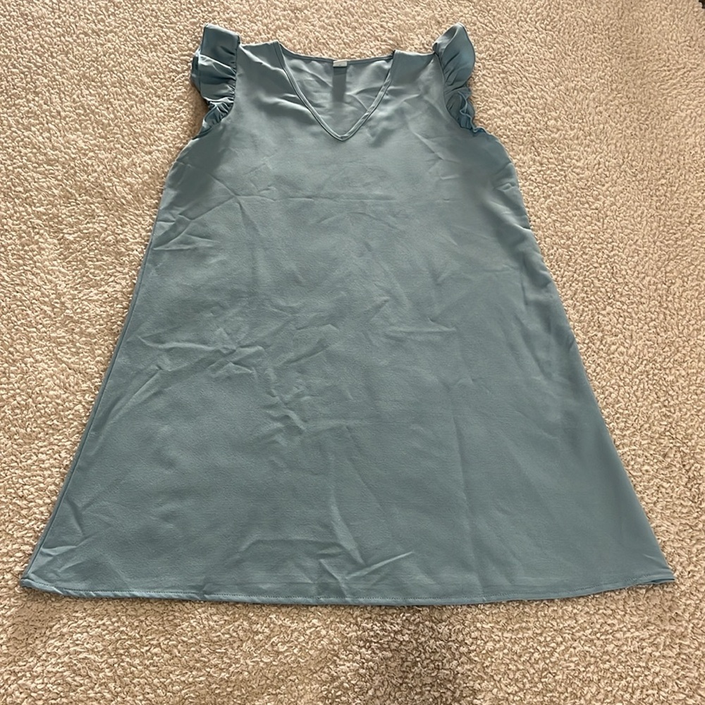 New! Floerns Sleeveless Light Blue Dress Size Small - Picture 3 of 4